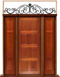 8 panel: door in frame