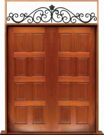 8 panel: door in frame