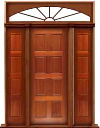 8 panel: door in frame
